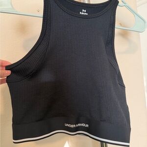 Under Armour Midnight Black Fitted Sports Bra